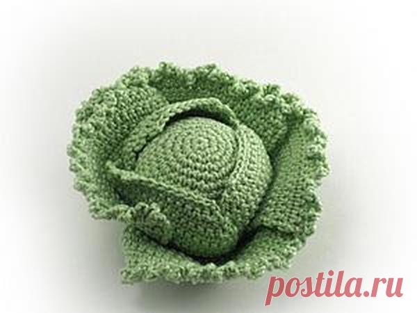 Мастер-класс : Вяжем крючком миниатюрный кочан капусты | Журнал Ярмарки Мастеров