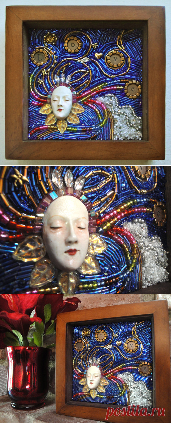 Love Is All You Need beaded mosaic от MyMosaicMoods на Etsy