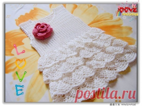 Вяжем ажурный сарафан крючком. Вяжем детям крючком При помощи схемы с пояснениями Вы с легкостью научитесь вязать крючком ажурный сарафан для девочки. Вяжем крючком для девочки. Бесплатные схемы крючком.