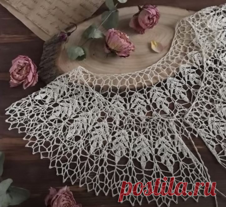 Ажурные воротники крючком | Креаликум