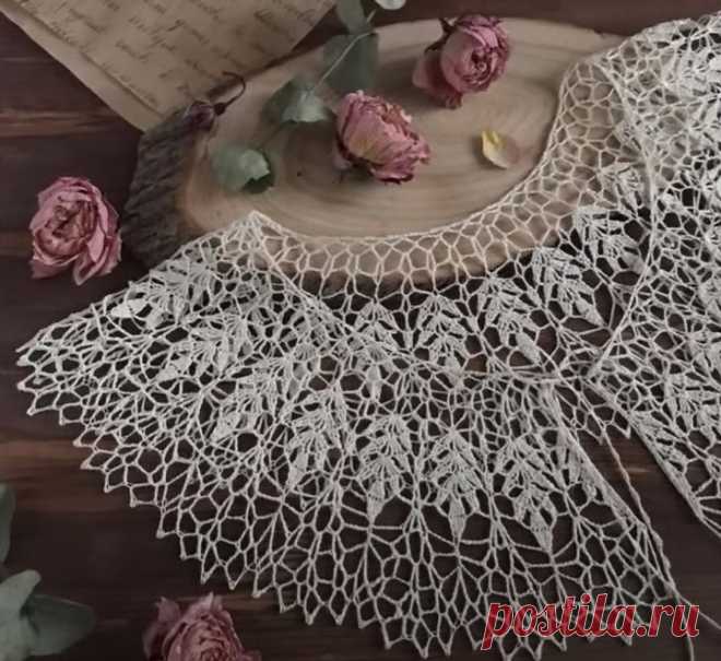 Ажурные воротники крючком | Креаликум