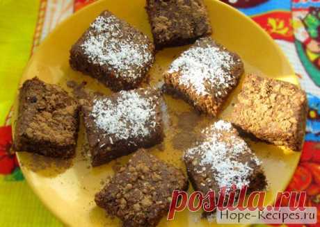 Полезные брауни с орехом без выпечки © Кулинарный блог #Рецепты Надежды