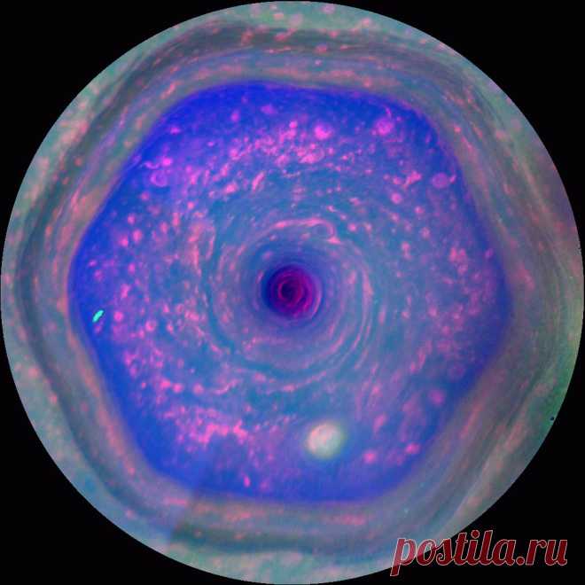 Самое интересное -"Новости космоса - Космический аппарат «Кассини» получил новые снимки шестиугольного вихря на северном полюсе Сатурна - 5 Декабря 2013"- Свободная планета