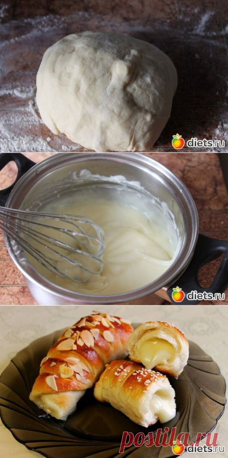 Французские булочки с заварным кремом «Парижанка»: Конкурс «Домашняя выпечка к чаю»: Группы - diets.ru