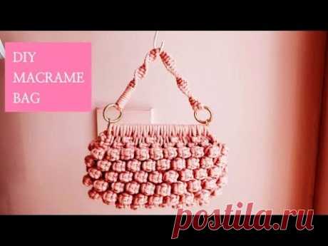 U Macrame l 버블버블 핑크 토드백 만들기 (diy macrame bag/macrame tutorial) - YouTube