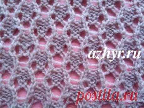 #узор_спицами@ujutnoe_mesto_vjazanie

Рапорт узора 6 петель +2 для симметрии +2 кромочные. Повторять рисунок с 1-8 ряд. На схеме показаны лицевые и изнаночные ряды.