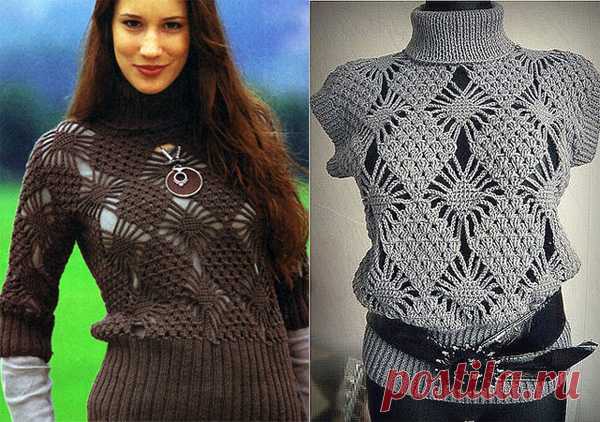 Пуловер или безрукавка. Узор "ромбы"