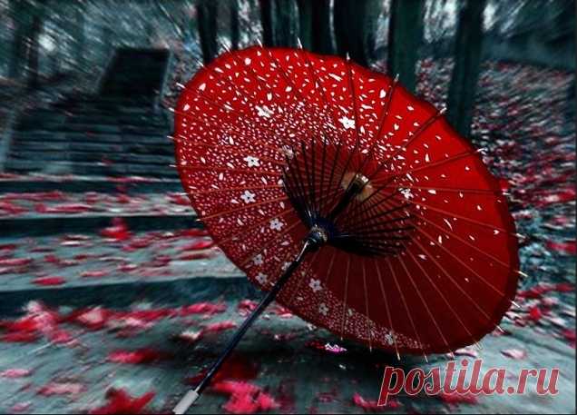 Грустный зонтик / Вышивка / Вышивка. Работы пользователей