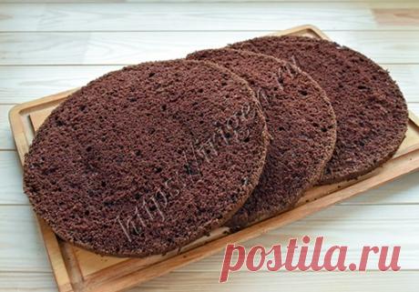 Бисквит шифоновый шоколадный