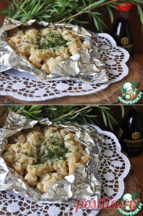 Цветная капуста запечённая в пикантном маринаде - кулинарный рецепт