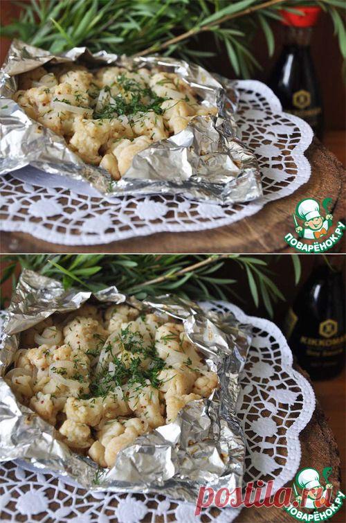 Цветная капуста запечённая в пикантном маринаде - кулинарный рецепт