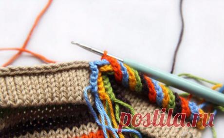 Интересная и простая идея оформления горловины... Неожиданно и очень симпатично! Необычное, но красивое оформление горловины. Надеюсь что информация будет вам полезна. Но на этом я с вами не прощаюсь, заходите ещё, а также я искренне желаю вам творческих успехов! Подписывайтесь на обновления моей странички на Фэйсбуке и обязательно...