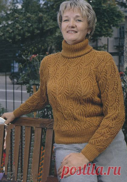 Свитер. Вязание спицами для женщин. Узелок.ру