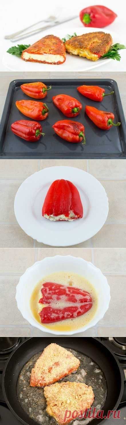 Перец, фаршированный брынзой («чушка бюрек»)