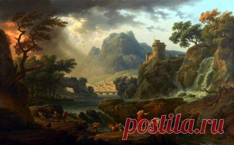 Морские виды и пейзажи французского живописца Claude Joseph Vernet (Клод-Жозеф Верне, 1714–1789).