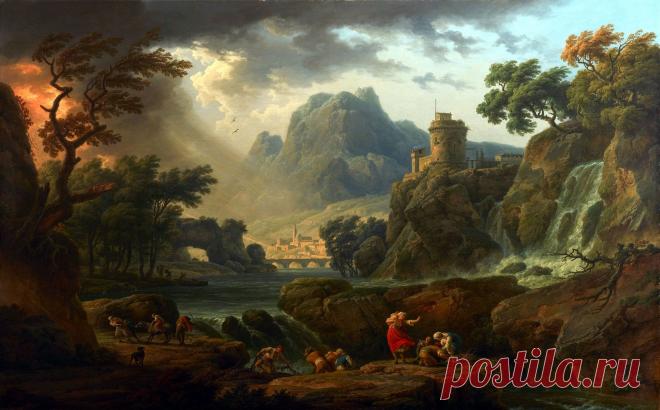 Морские виды и пейзажи французского живописца Claude Joseph Vernet (Клод-Жозеф Верне, 1714–1789).