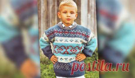 Жаккардовый пуловер   | Loveknitting.ru