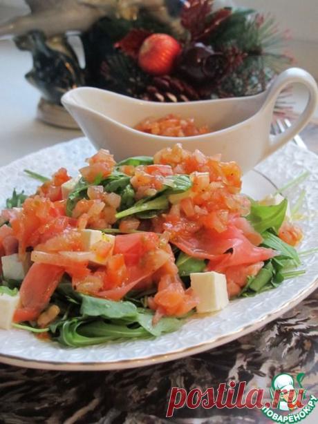 Салат с рукколой, лососем и имбирем - кулинарный рецепт