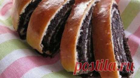 Творожный рулет с маком