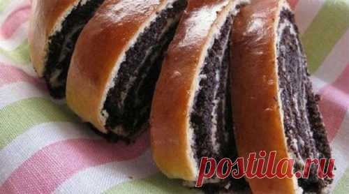 Творожный рулет с маком