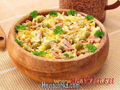 Рецепт - Картофель, тушеный с колбасой и луком