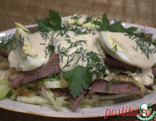 Салат "Узбекистан"
Редька (Зеленая маргиланская) — 200 г
Мясо (Запеченное или вареное) — 150 г
Масло растительное (Для фритюра и соуса) — 300 мл
Чеснок — 1 зуб.
Лимон (Средний) — 0,3 шт
Желток яичный — 1 шт
Наршараб — 2 ст. л.
Горчица (Мое изменение) — 1 ч. л.
Лук репчатый — 150 г
Яйцо куриное (Вареные) — 2 шт
Соль — по вкусу
Перец черный — по вкусу
Перец красный жгучий — по вкусу
Мука пшеничная / Мука — 1 ст. л.
Зелень (Для подачи) — по вкусу