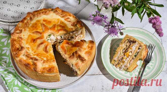 Курник с блинами, курицей и грибами, пошаговый рецепт с фото на 968 ккал Курник с блинами, курицей и грибами. Вкусный рецепт приготовления с пошаговым описанием, фото и отзывами. Удобный поиск рецептов и кулинарное вдохновение на Gastronom.ru