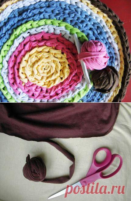 Вязание из тканевых полос | Самошвейка - сайт для любителей шитья и рукоделия