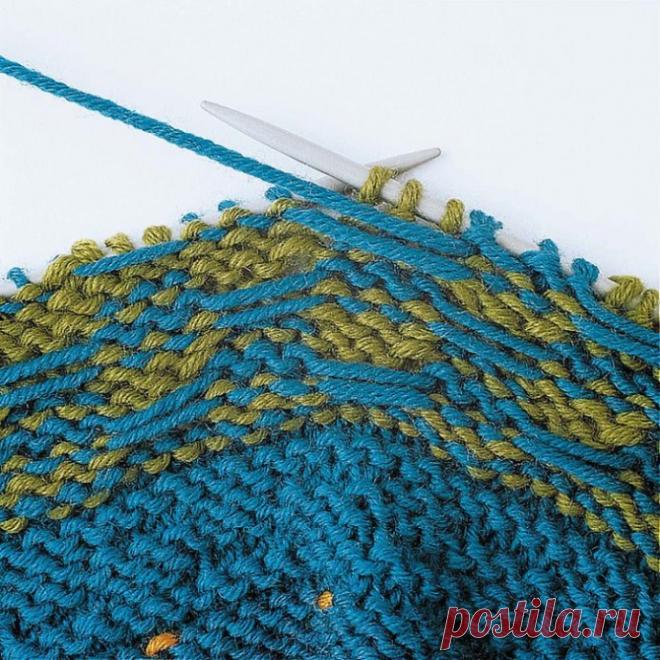Вяжем  сложные узоры с вытянутыми петлями