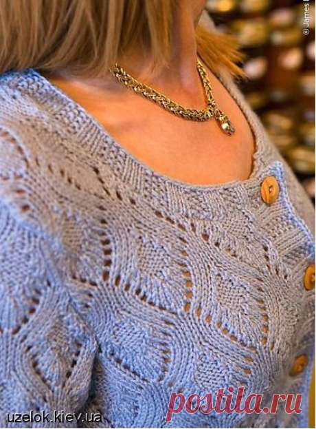 СЕРО-ГОЛУБАЯ КОФТА / Handmade / ВЯЗАНИЕ / Pinme.ru / Армине Михайлова