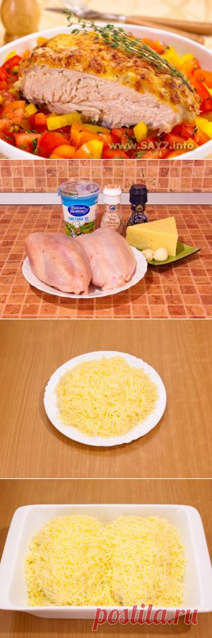 Куриная грудка под сметанно-чесночным соусом