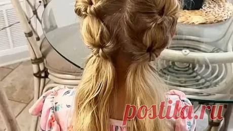 Милые прически для девочек👧🏻
