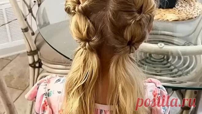 Милые прически для девочек👧🏻