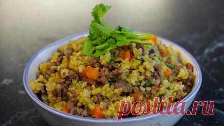 Очень быстрый и вкусный ужин. Жареный фарш с булгуром | Шеф-повар Василий Емельяненко | Дзен