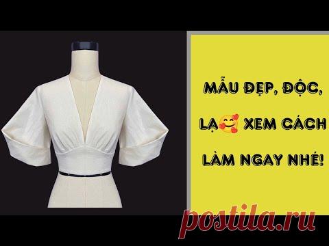 Cách làm mẫu áo cổ tim sau, tay xếp ly phồng 3D đẹp, độc lạ không thể bỏ qua!