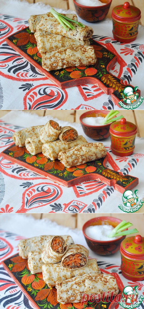 Закусочные блины от невестки - кулинарный рецепт