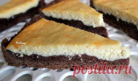 Шоколадно-имбирный песочный пирог с творожной начинкой | Русская кухня