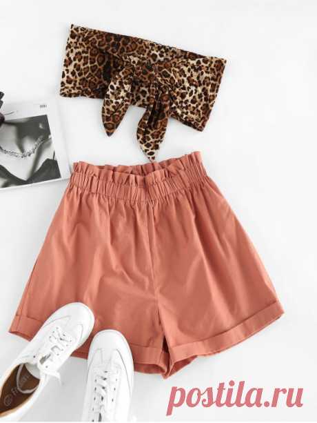 ZAFUL Leopard Snake Print Knotted Two Piece Set   LIVING CORAL [34% OFF] [HOT] 2020 ZAFUL Leopard Snake Print Knotted Two Piece Set In LIVING CORAL | ZAFUL    Occasion: Daily Style: Fashion Fit Type: Regular Collar-line: Strapless Sleeves Length: Sleeveless Material: Polyester,Polyurethane Waist Type: High Closure Type: Elastic Waist Front Style: Flat Pattern Type: Leopard Season: Summer Weight: 0.3000kg Package: 1 x Crop Top 1 x Shorts Please Note: Due to possible physica...