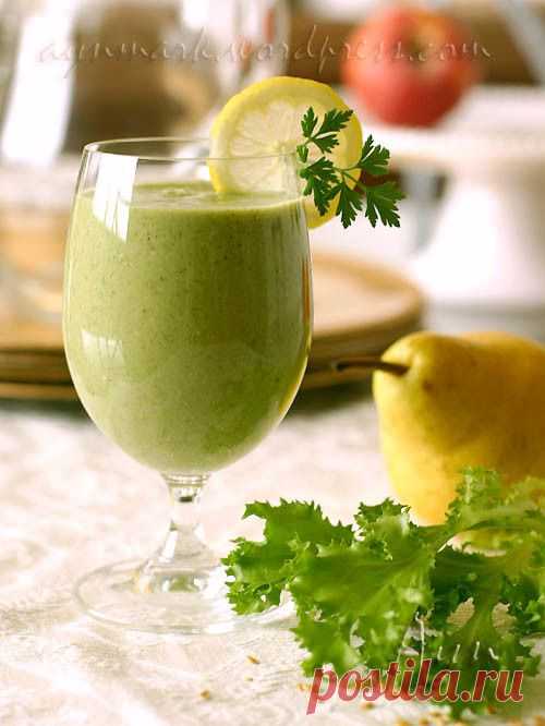 Бананово-грушевый зелёный коктейль | Мои Кулинарные Зарисовки