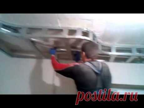 Потолок из гипсокартона своими руками.  Видео инструкция