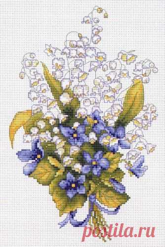 Вышивка "Ландыши" | Скачать схему бесплатно на сайте Stitchart.net