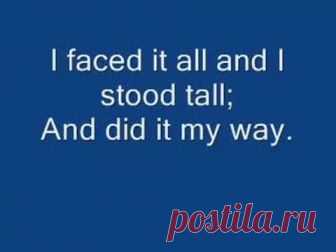 Frank Sinatra, My Way, With Lyrics - YouTube