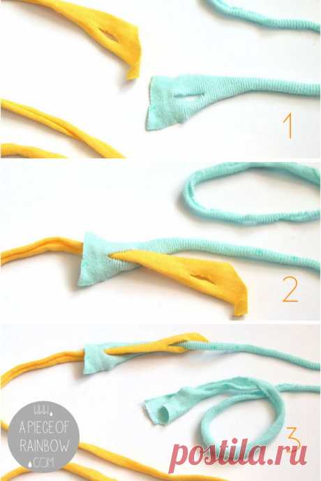 Make Rag Rug From Old T-shirts - A Piece Of Rainbow