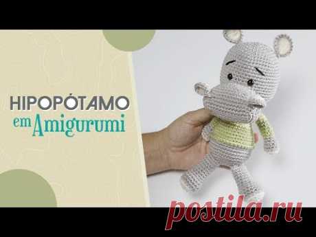 Hipopótamo em Amigurumi