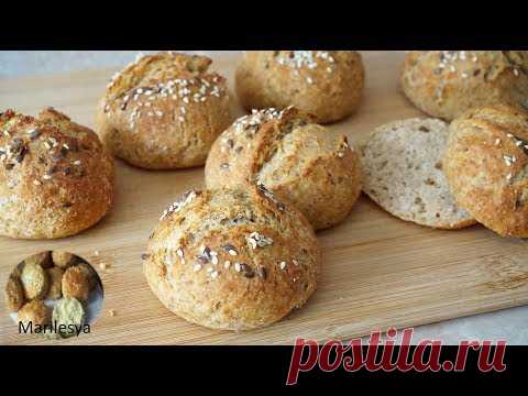 Цельнозерновые булочки без дрожжей быстро,просто, полезно/Whole Grain Buns