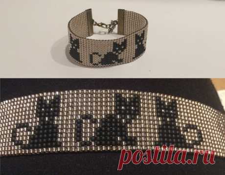 Black cat bracelet Loom beaded bracelet You can choose also | Etsy