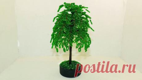 Дерево из бисера для начинающих Всё из бисера и о бисере плетём и вышиваем. Учимся плести и вышивать бисером, уроки и техники бисероплетения, мастер классы, схемы для вышивания бисером