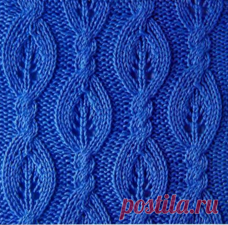 www.SHPULYA.com - Узор спицами "Листья в косах" 39