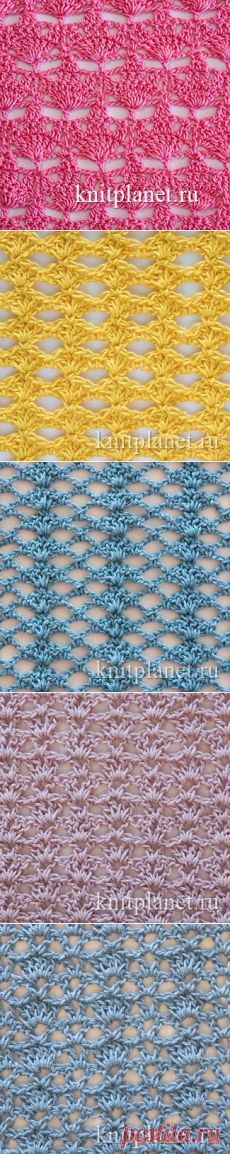 Узоры Ракушка крючком | Планета Вязания