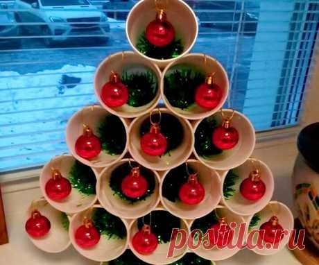 Поделки из стаканчиков на Новый год своими руками | 33 Поделки
